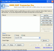 Any DWG to DXF Converter Pro screenshot